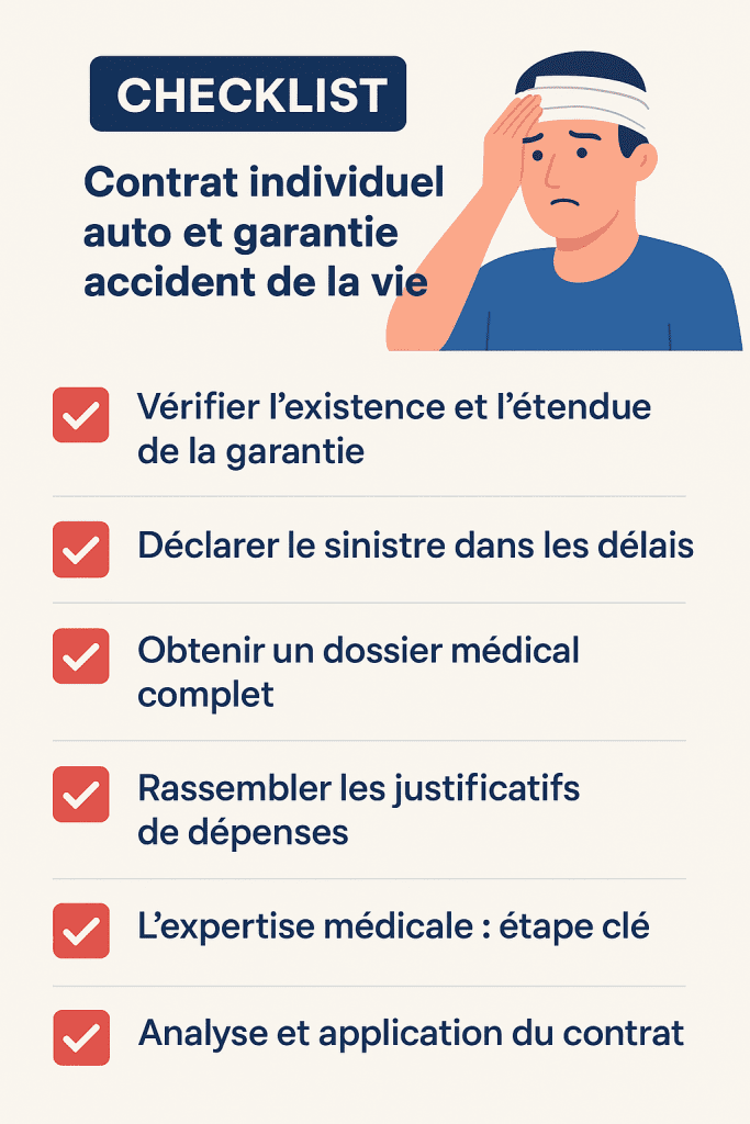 Contrat individuel automobile et garantie accident de la vie, avocat Mont de marsan