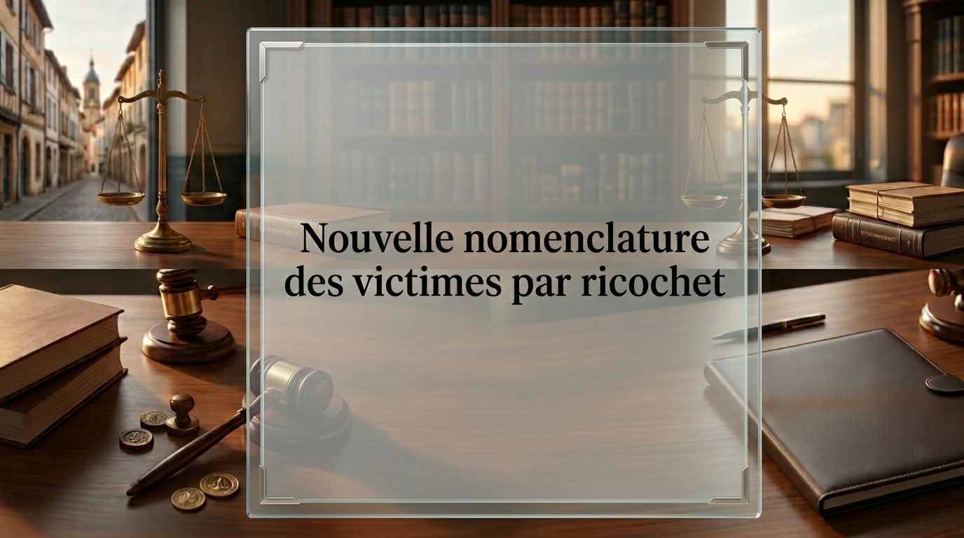 Préjudice des victimes par ricochet - nomenclature en 10 postes